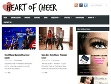 Tablet Screenshot of heartofcheer.com